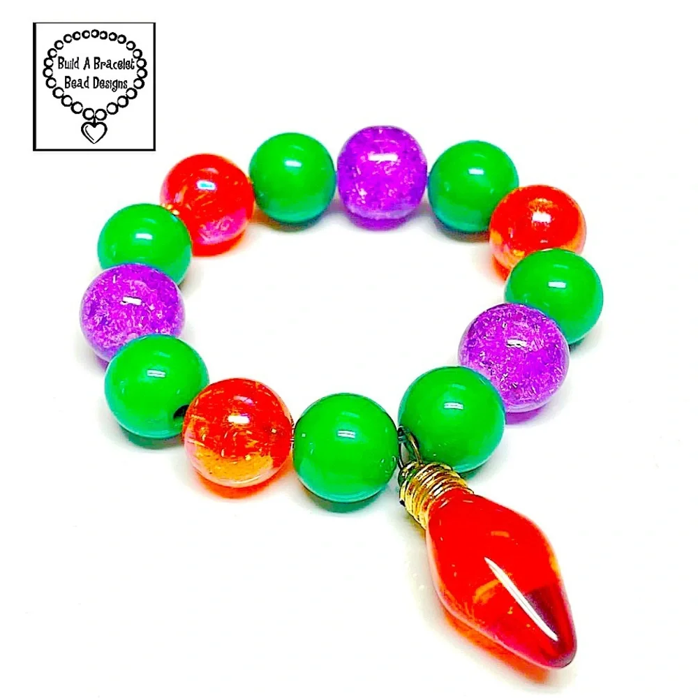Christmas Lights Red Bulb Bracelet